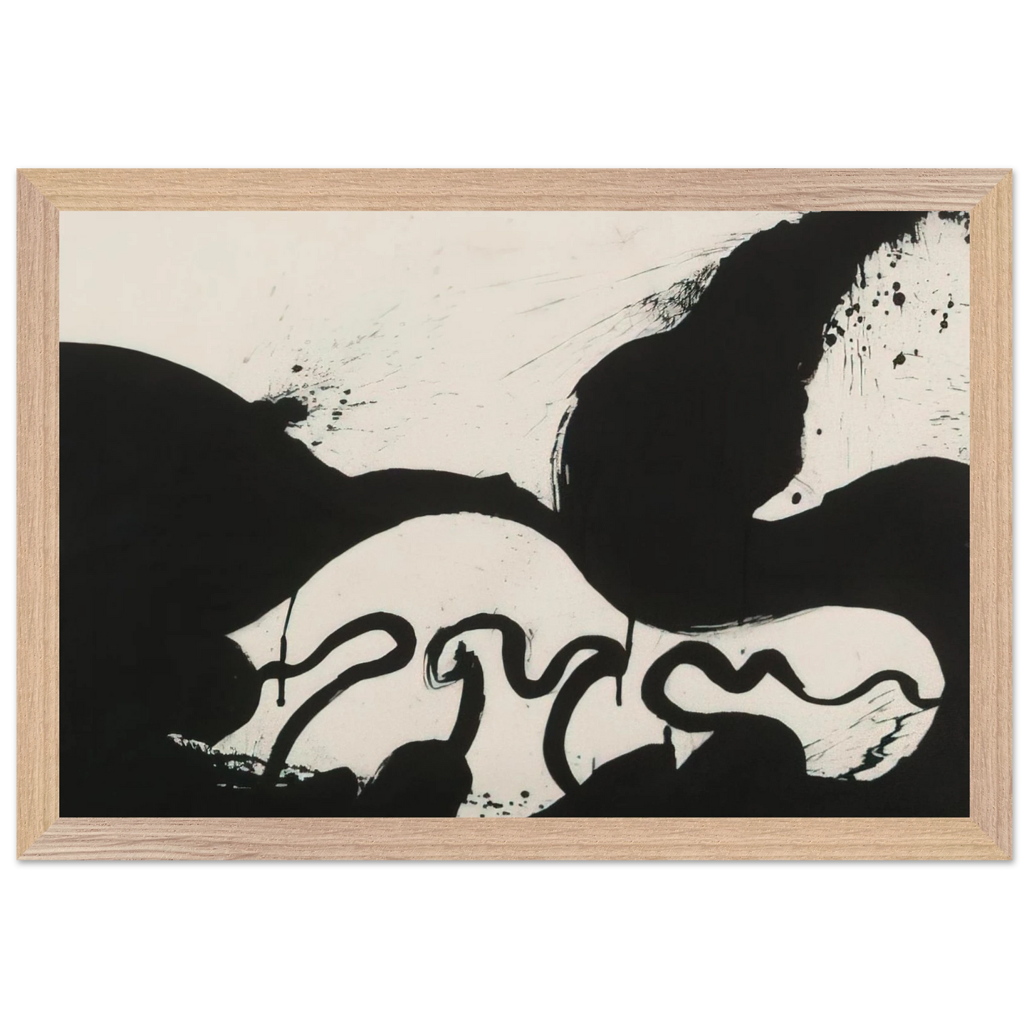 Helen Frankenthaler - Untitled - 1973 Wall art - 20x25 cm / 8x10 inches - Premium Wooden Framed Poster With Fine Art Paper - Black frame