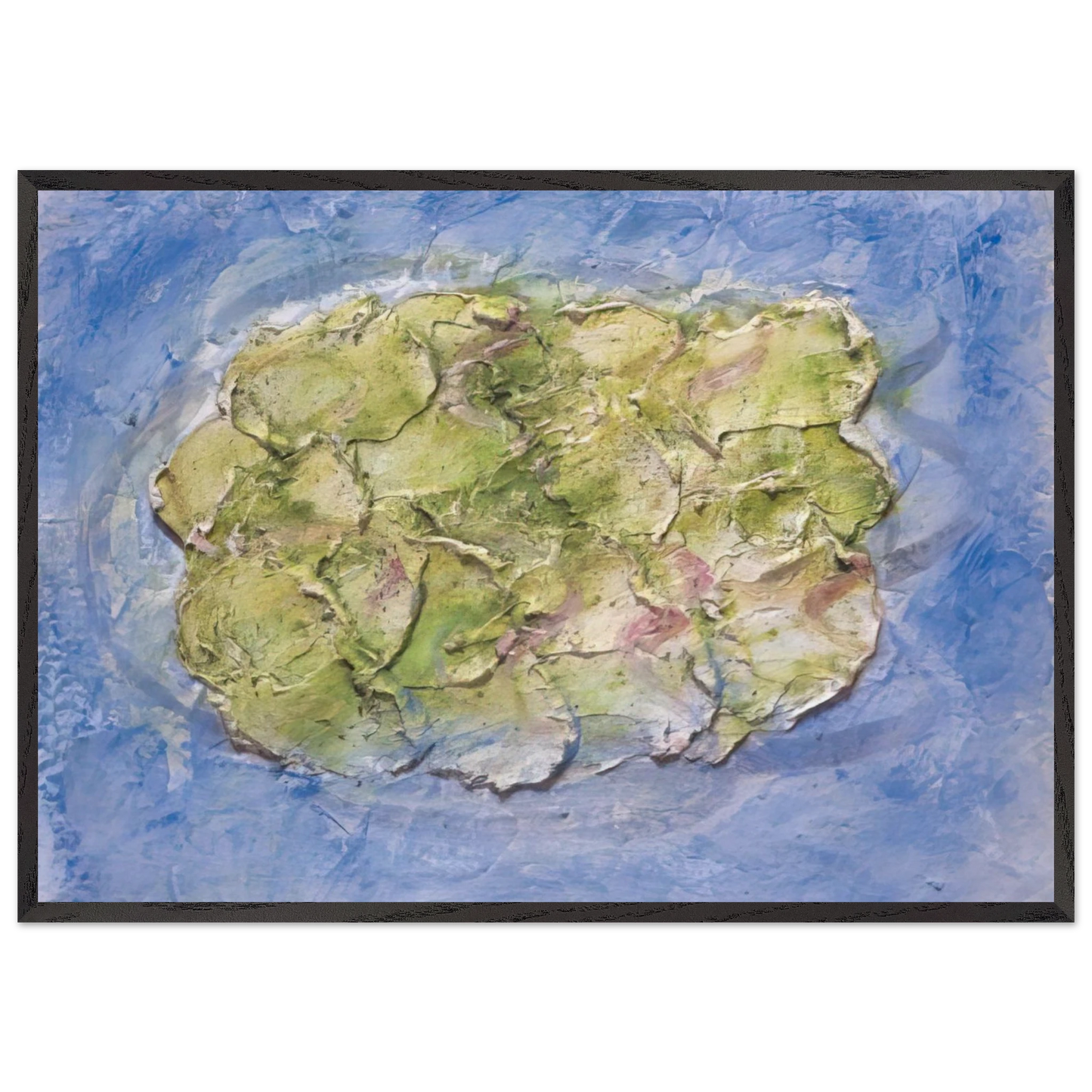 Frog Pond - 1957 - Piero Manzoni 70x100 cm / 28x40 inches Framed Art Print – Black Wooden Frame