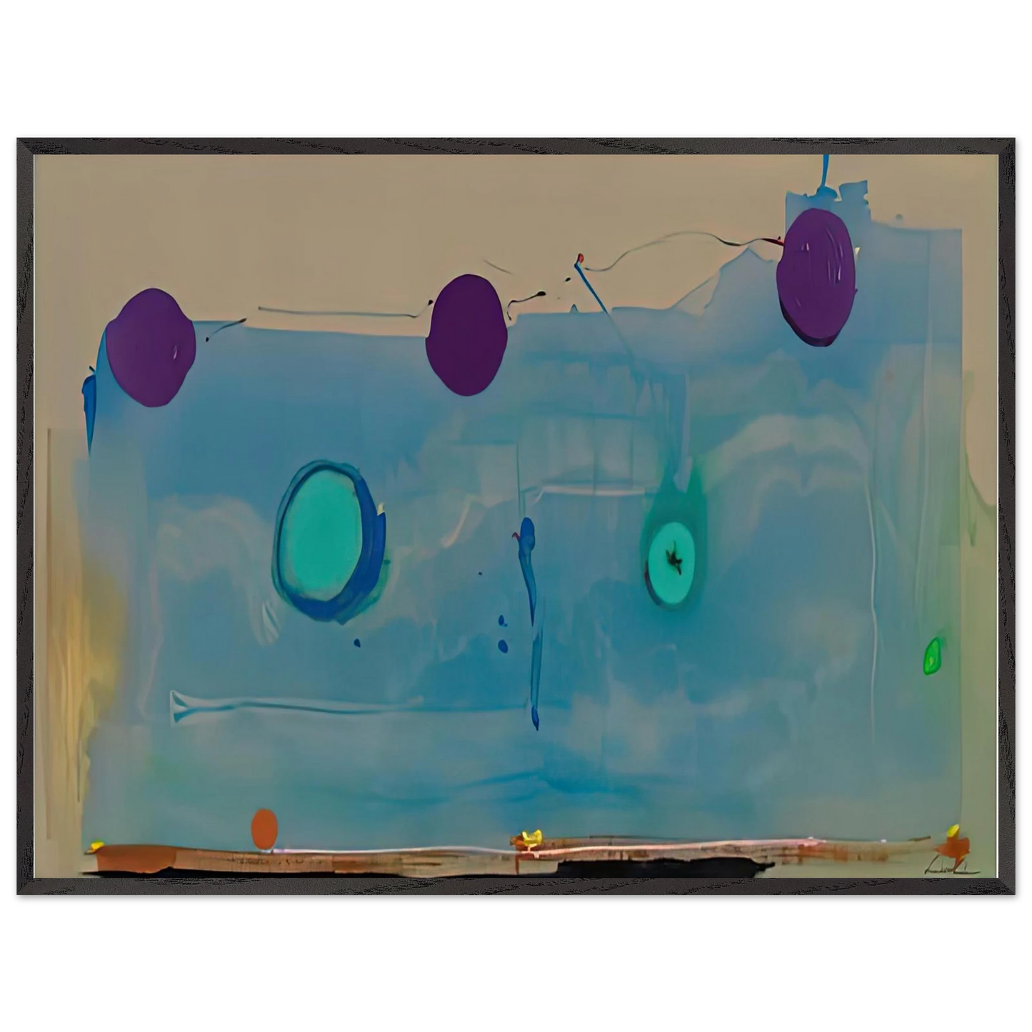 Helen Frankenthaler - Water Shadows, 1988- Wall Art - 30x40 cm / 12x16 inches - Fine Art Poster - -