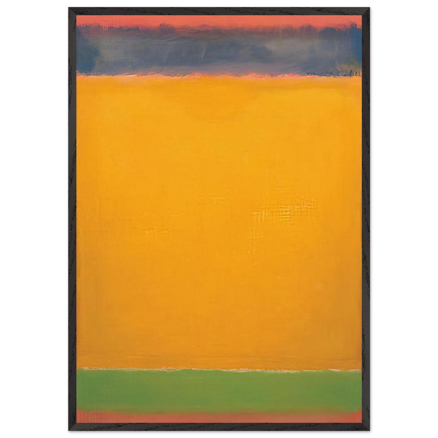 United Blue Yellow Green on Red - 1954 - Mark Rothko Framed Art Print – Black Wooden Frame - Default Title - -Framed Art Print
