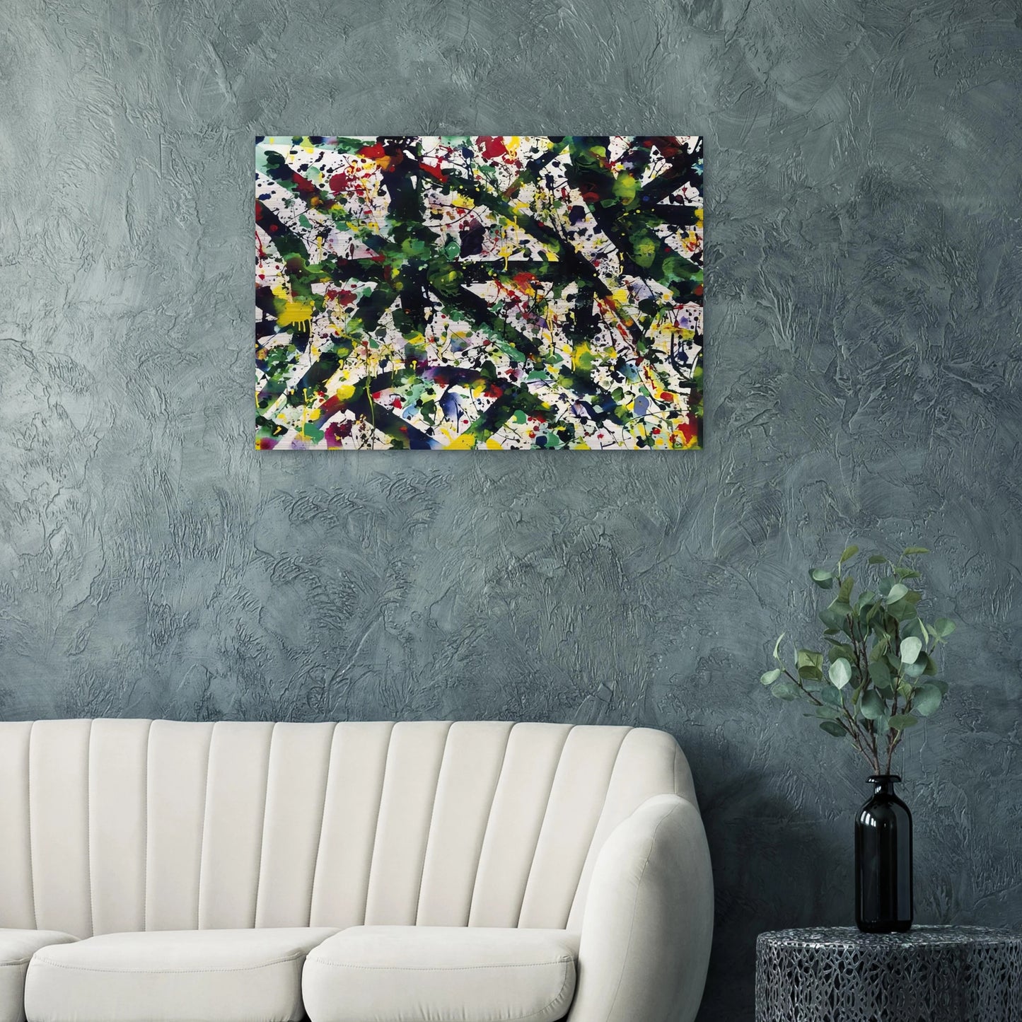 Green Buddha - Sam Francis Brushed Aluminum Print - 70x100 cm / 28x40 inches | Sam Francis Aluminum Print | Sam Francis Prints