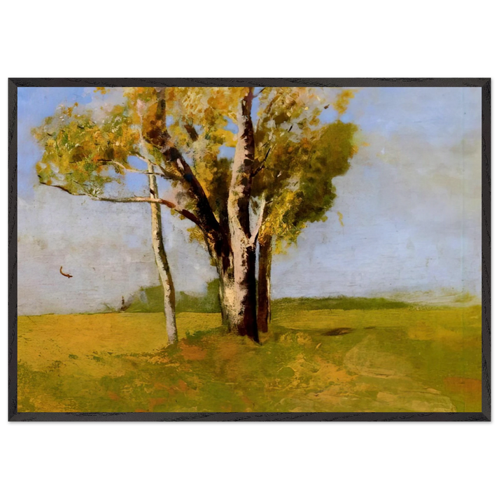 TREES N1 - Odilon Redon 70x100 cm / 28x40 inches Framed Art Print – Black Wooden Frame