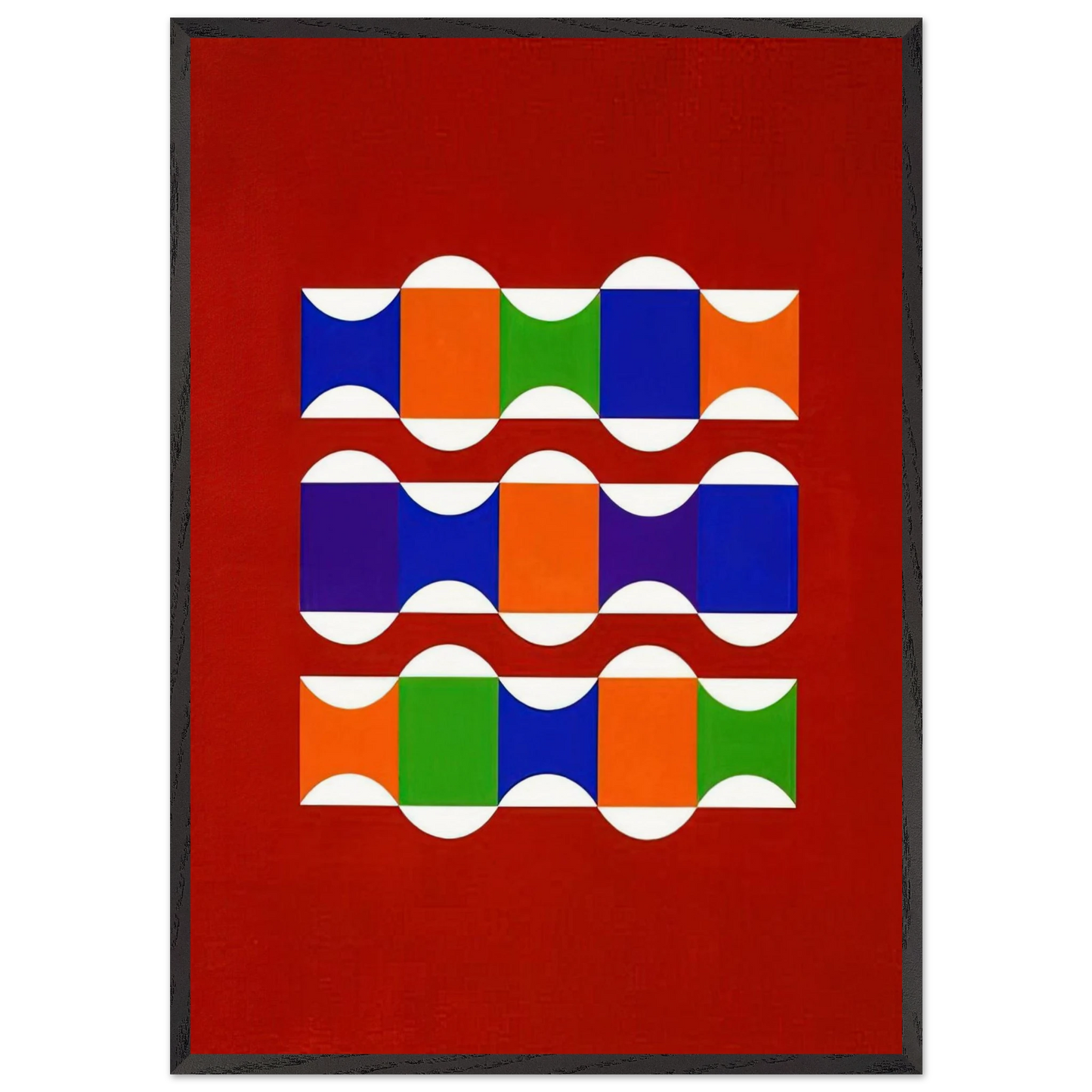 Anti-corpi cilindrici - 2006 - Tomas Maldonado 70x100 cm / 28x40 inches Framed Art Print – Black Wooden Frame