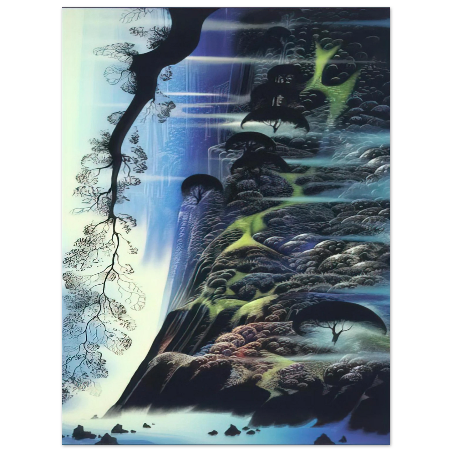 Eyvind Earle - Steep Coast Line Fine Art Poster - Default Title