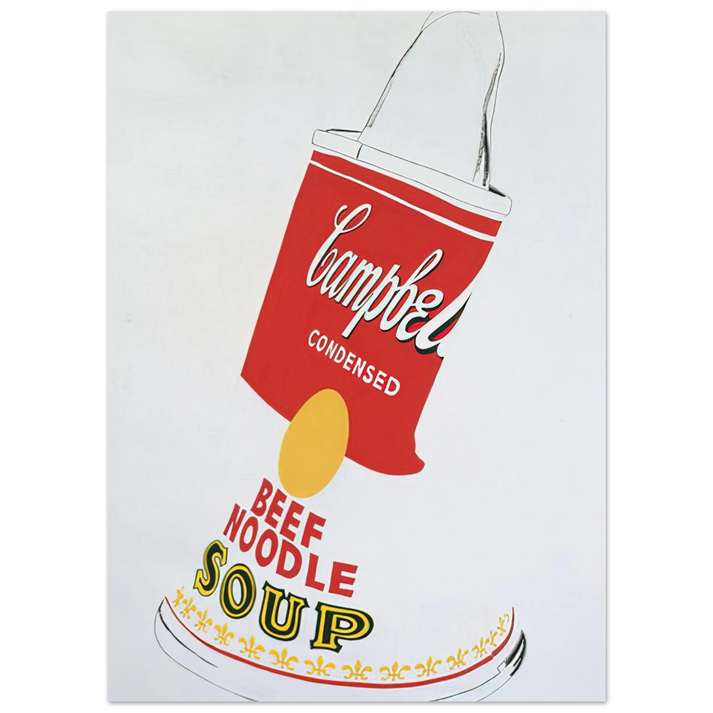 Andy Warhol - Crushed Campbell's Soup Can Beef Noodle Fine Art Poster