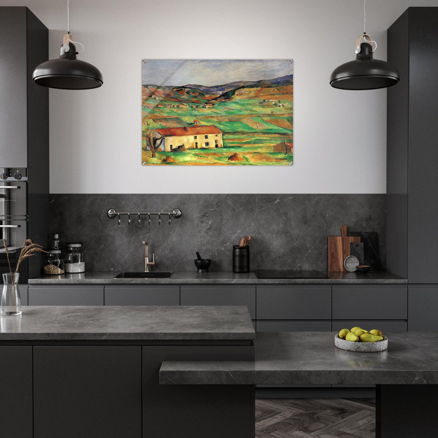 Gardanne - Paul Cézanne Acrylic Print - 70x100 cm / 28x40″ inches