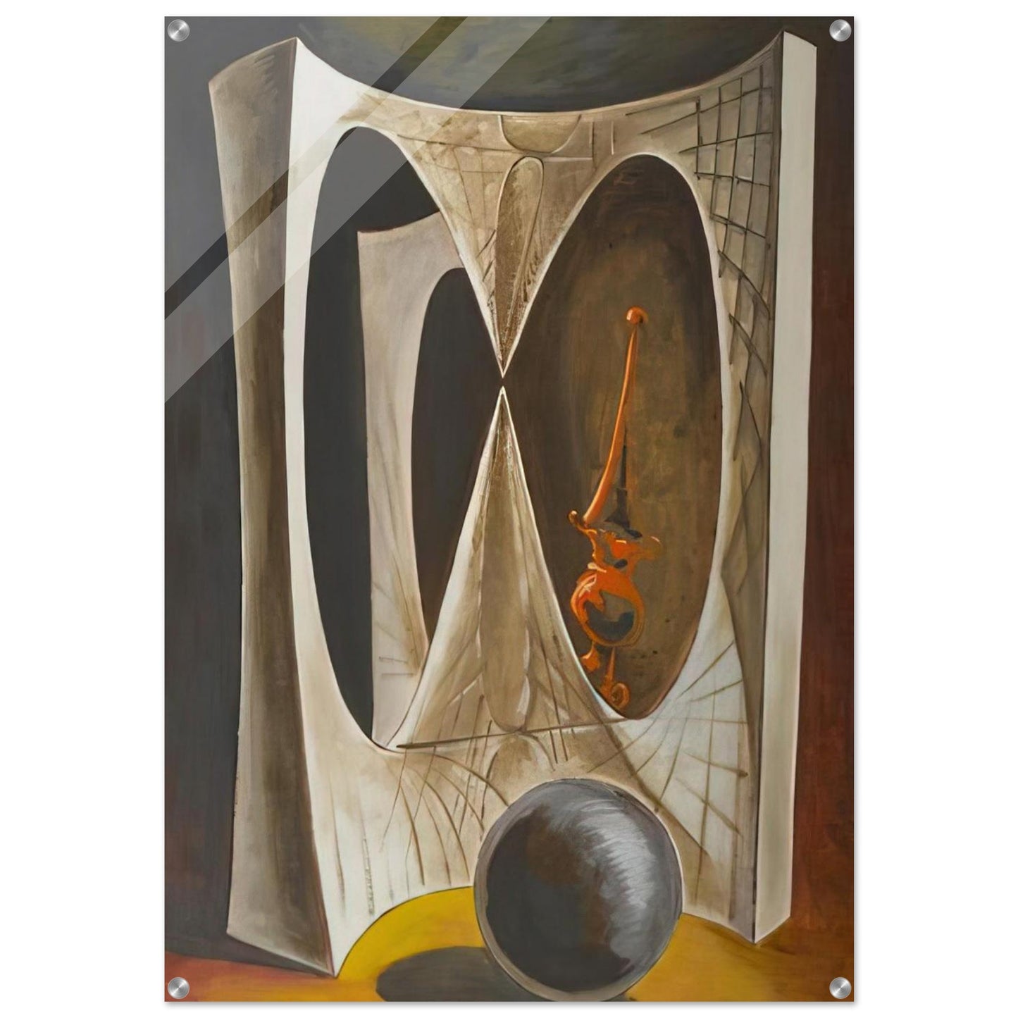 DIDEROT S HARPSICHORD OR THE MERCHANT OF VENICE - Man Ray Acrylic Print - 70x100 cm / 28x40″ inches