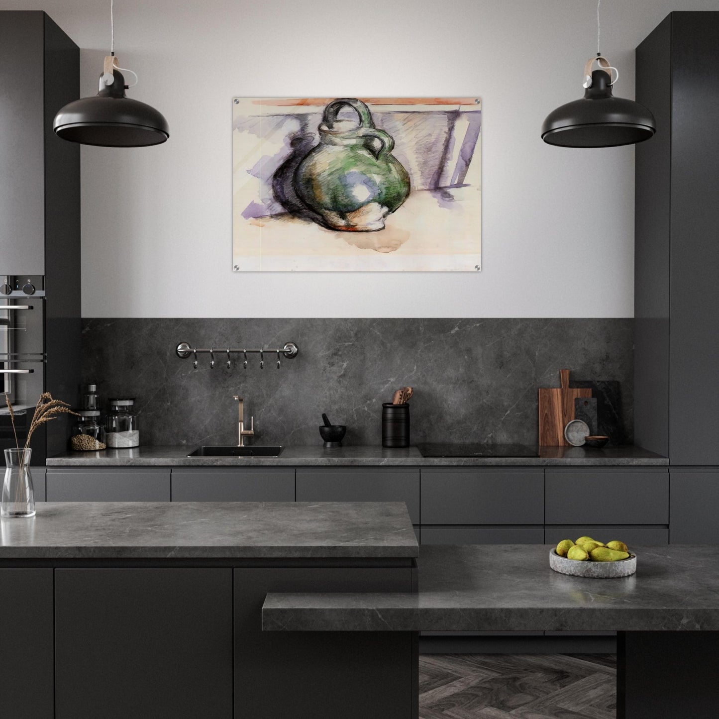 The Green Pitcher - Paul Cézanne Acrylic Print - 70x100 cm / 28x40″ inches