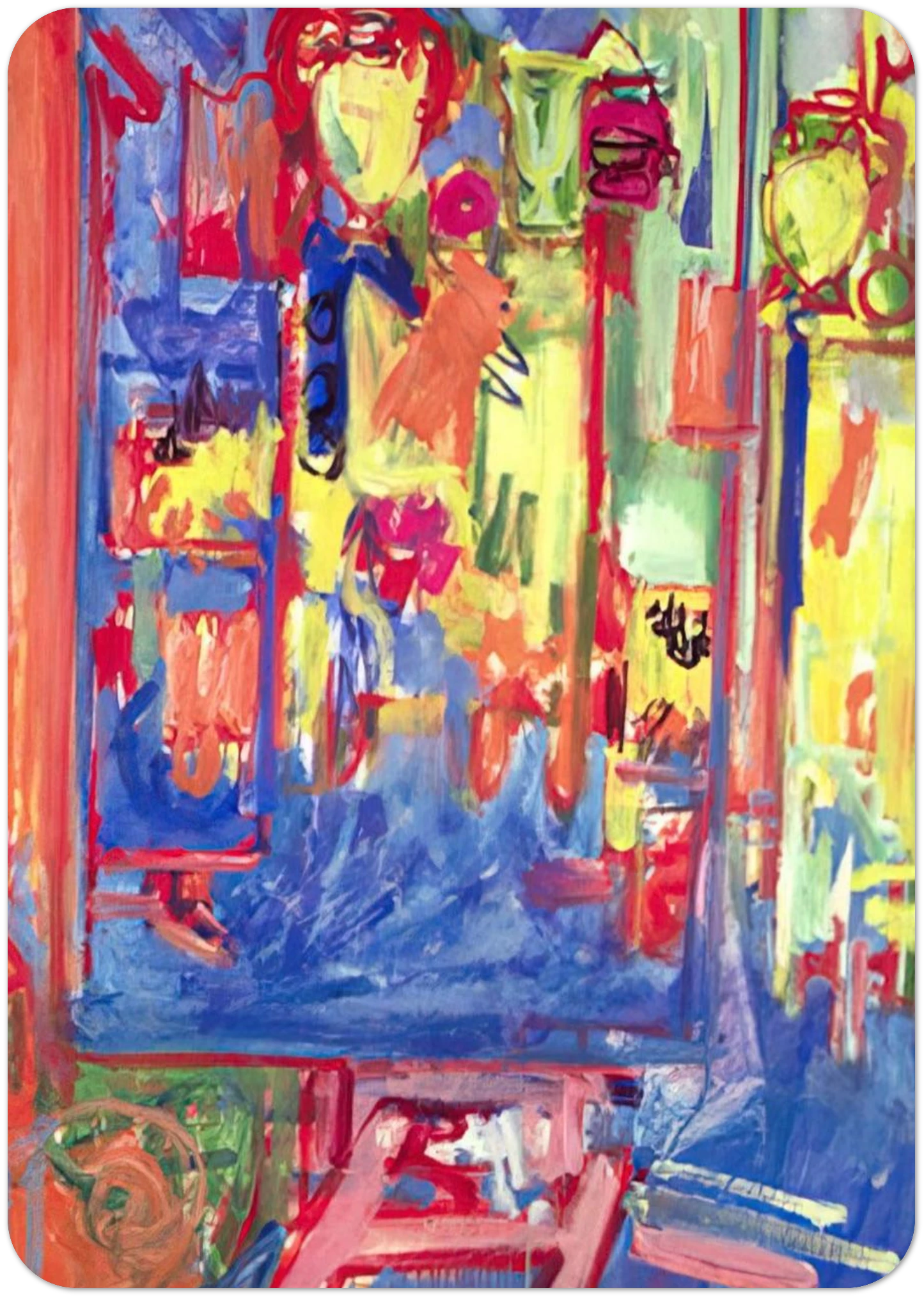 Interior Composition By Hans Hofmann Pack of 10 Post Cards | Hans Hofmann Post Cards | A6 (10.5 x 14.8 cm) - 4.1 x 5.8 inches