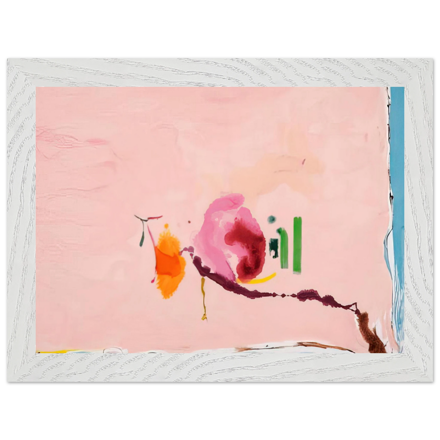 Helen Frankenthaler - Flirt - 1995 Wall art - A3 (29.7 x 42 cm) - Premium Wooden Framed Poster With Fine Art Paper - Black frame