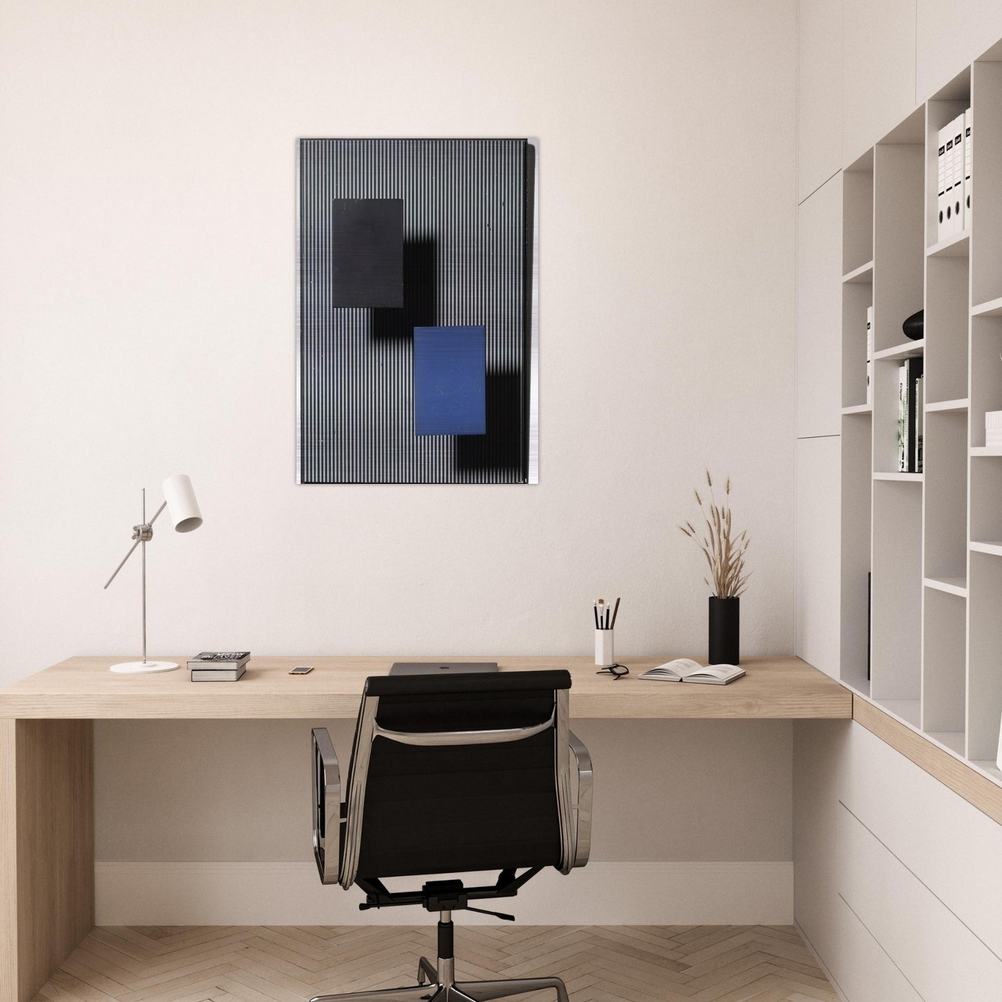 DOS CUADRITOS - Jesus Rafael Soto Brushed Aluminum Print - 70x100 cm / 28x40 inches | Jesus Rafael Soto Aluminum Print | Jesus Rafael Soto Prints