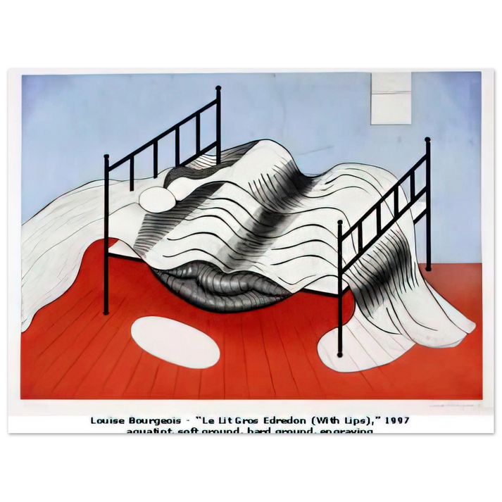 Louise Bourgeois - THE BIG BED WITH QUILT 1997 75x100 cm / 30x40inches Fine Art Poster