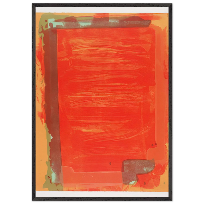 Untitled III - 1974 - John Hoyland 70x100 cm / 28x40 inches Framed Art Print – Black Wooden Frame