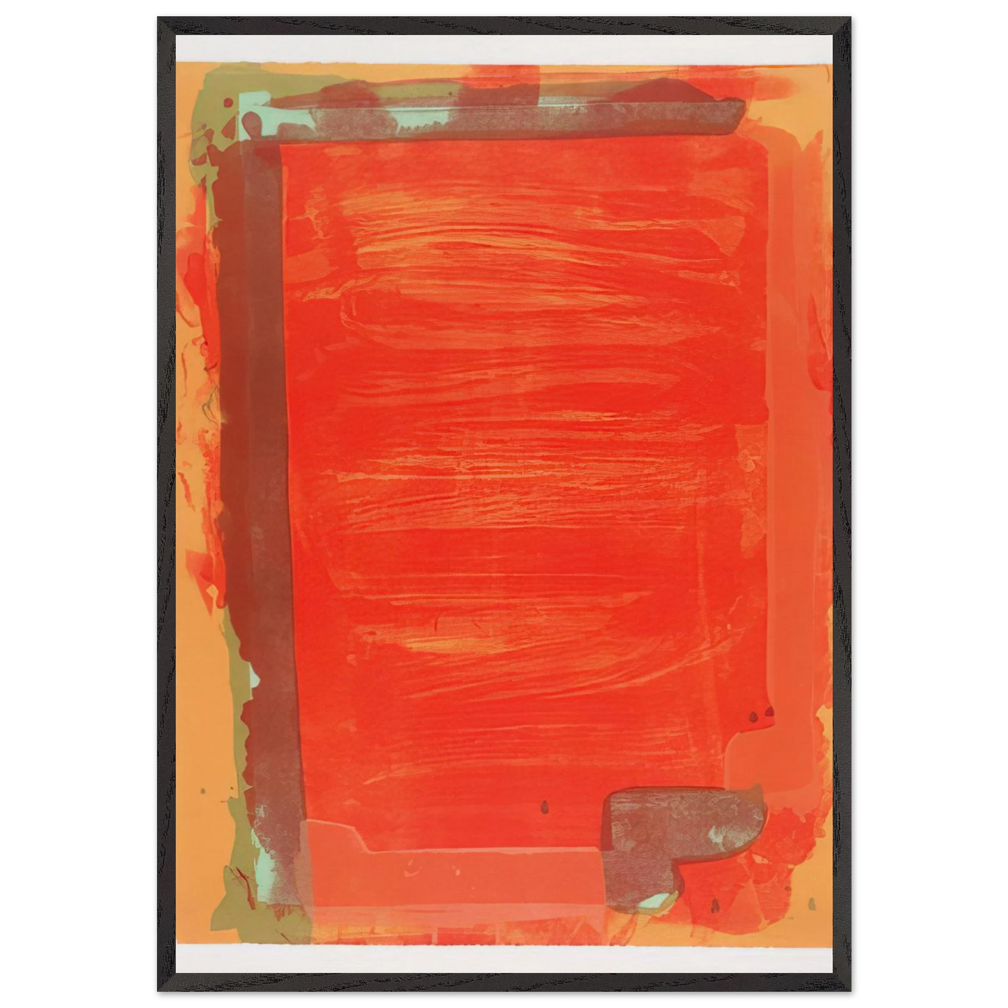 Untitled III - 1974 - John Hoyland 70x100 cm / 28x40 inches Framed Art Print – Black Wooden Frame