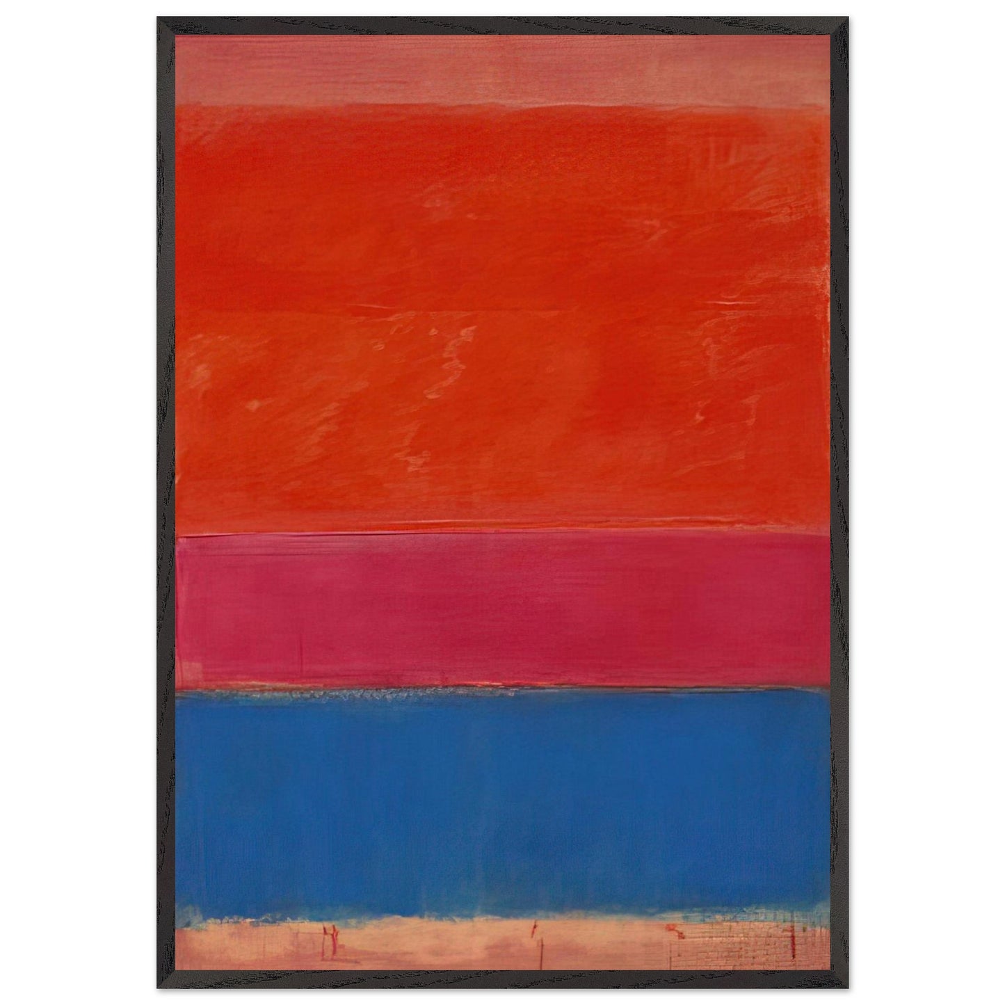 No 1 Royal Red and Blue - 1954 - Mark Rothko 70x100 cm / 28x40 inches Framed Art Print – Black Wooden Frame