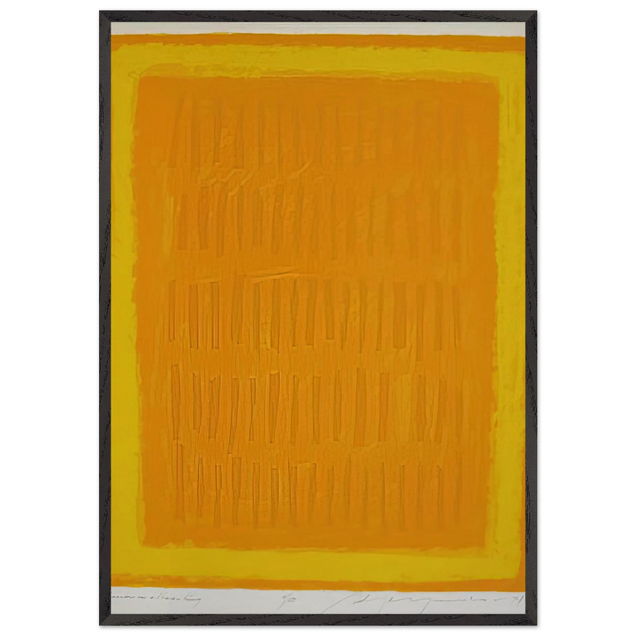 Requiem for a Virgin King - 1974 - Adja Yunkers 70x100 cm / 28x40 inches Framed Art Print – Black Wooden Frame