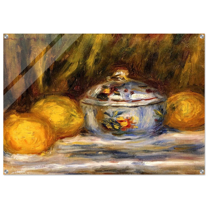 Sugar Bowl and Lemons - Pierre-Auguste Renoir Acrylic Print - 70x100 cm / 28x40″ inches | Pierre-Auguste Renoir Wall Art | Pierre-Auguste Renoir Prints