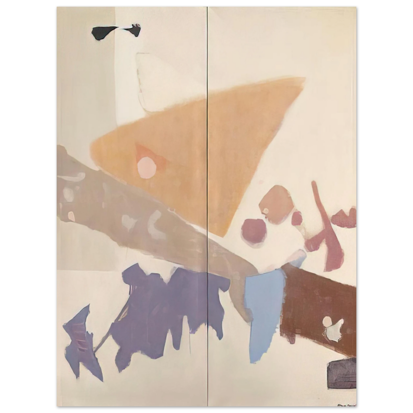 Kenzo Okada - Screen I diptych - 1955 Fine Art Poster - Default Title
