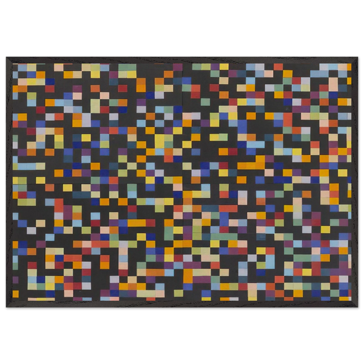 Spectrum Colors Arranged by Chance VI - Ellsworth Kelly 70x100 cm / 28x40 inches Framed Art Print – Black Wooden Frame