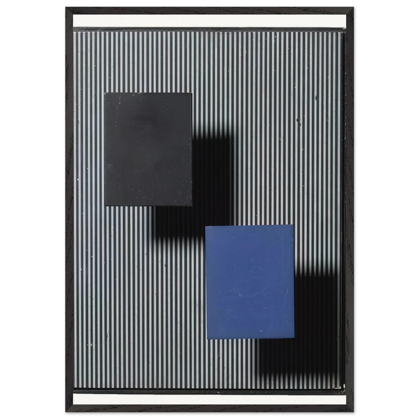 DOS CUADRITOS - Jesus Rafael Soto 70x100 cm / 28x40 inches Framed Art Print – Black Wooden Frame