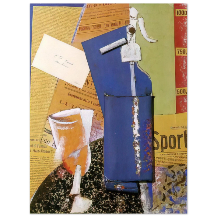 Carlo Carra - STILL LIFE WITH SYPHON SODA WATER 1914 75x100 cm / 30x40inches Fine Art Poster
