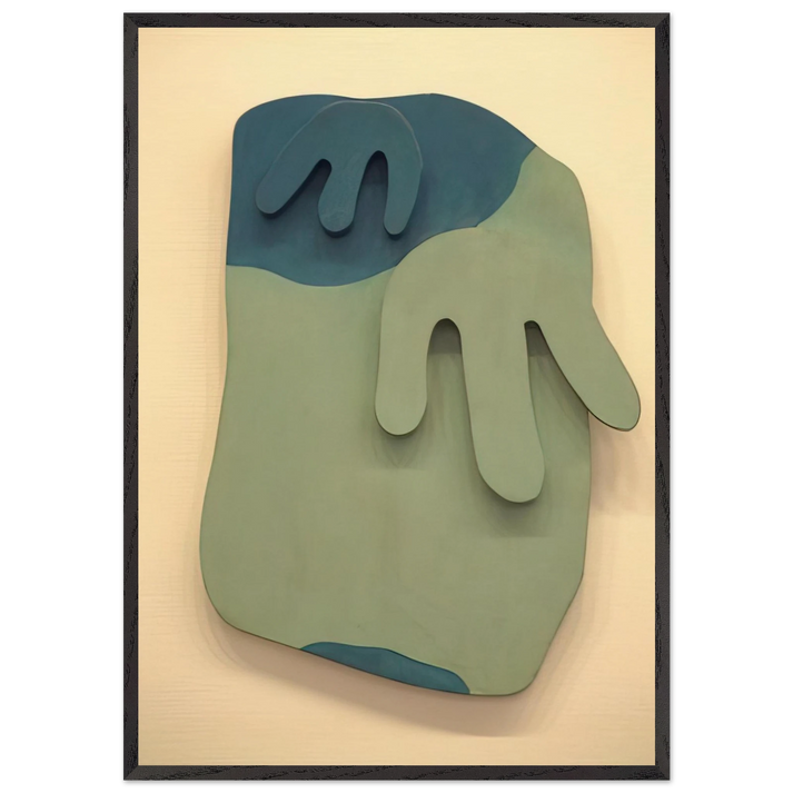 Tete Paysage - Jean Arp 70x100 cm / 28x40 inches Framed Art Print – Black Wooden Frame