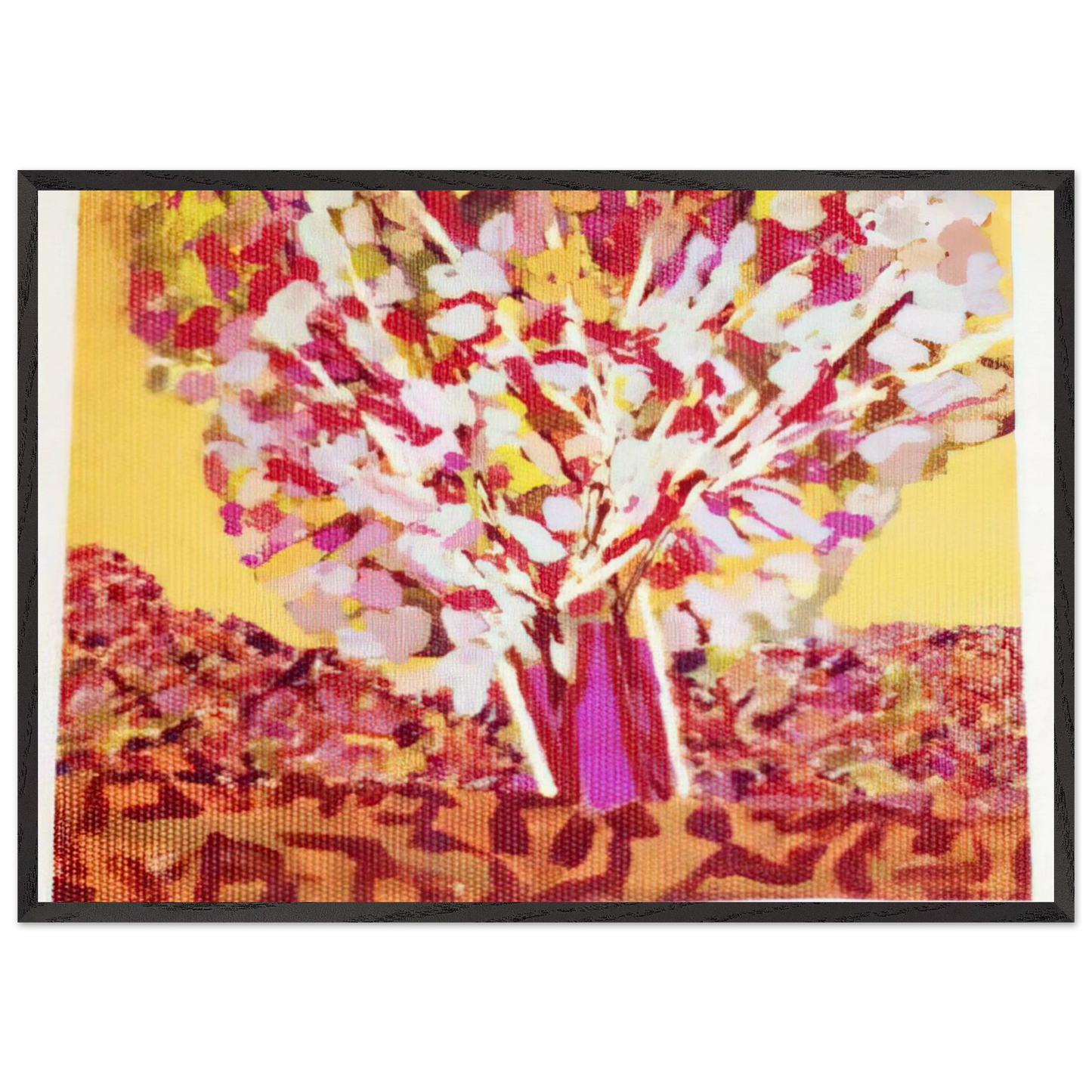 Utah the Pregnant Tree - 1975 - Ronnie Landfield Framed Art Print – Black Wooden Frame - Default Title - -Framed Art Print