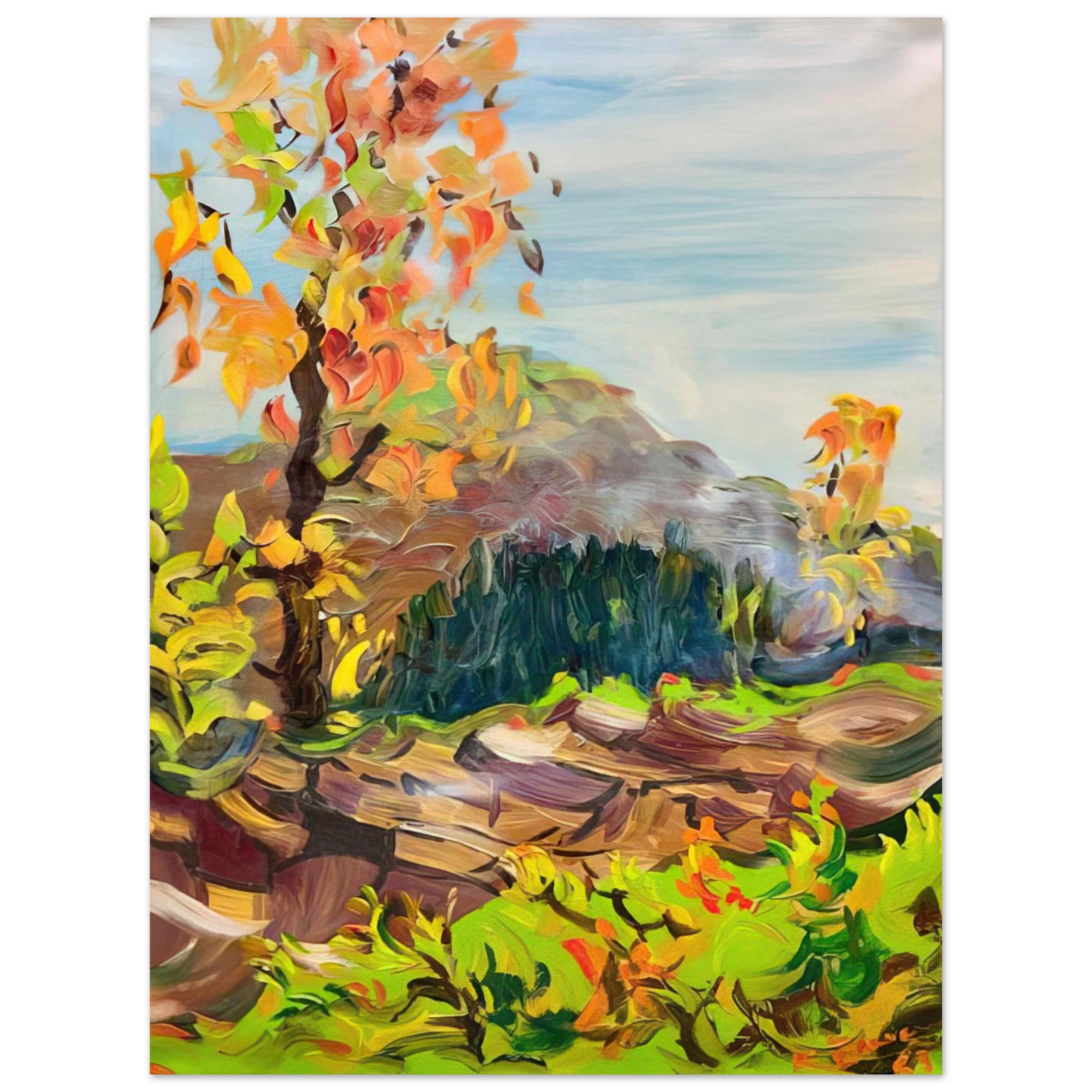 Konrad Zuse - Milseburg in a Röhn Landscape Fine Art Poster - Default Title