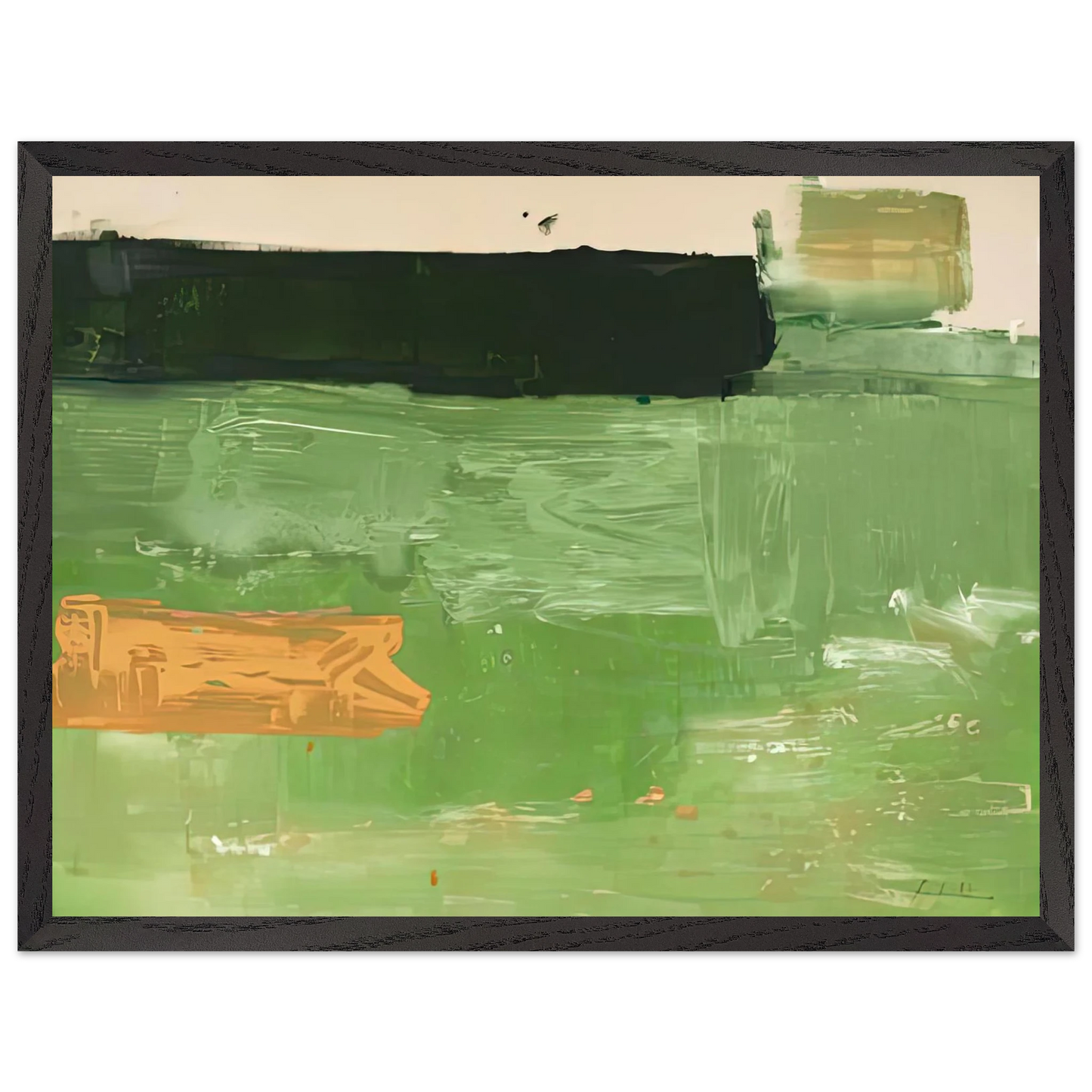 Helen Frankenthaler - Mediterranean, 1981- Wall Art - 21x29.7 cm / 8x12" - Premium Wooden Framed Poster With Fine Art Paper - White frame