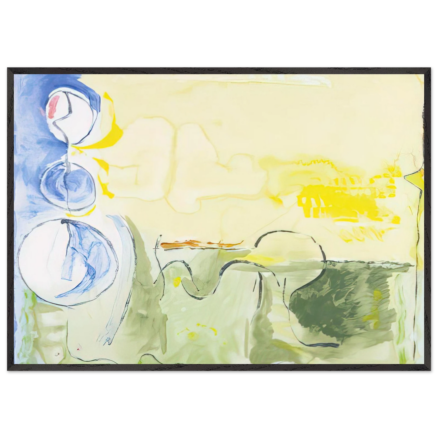 Helen Frankenthaler - Flotilla - 2006 Wall art - 45x45 cm / 18x18 inches - Fine Art Poster - -