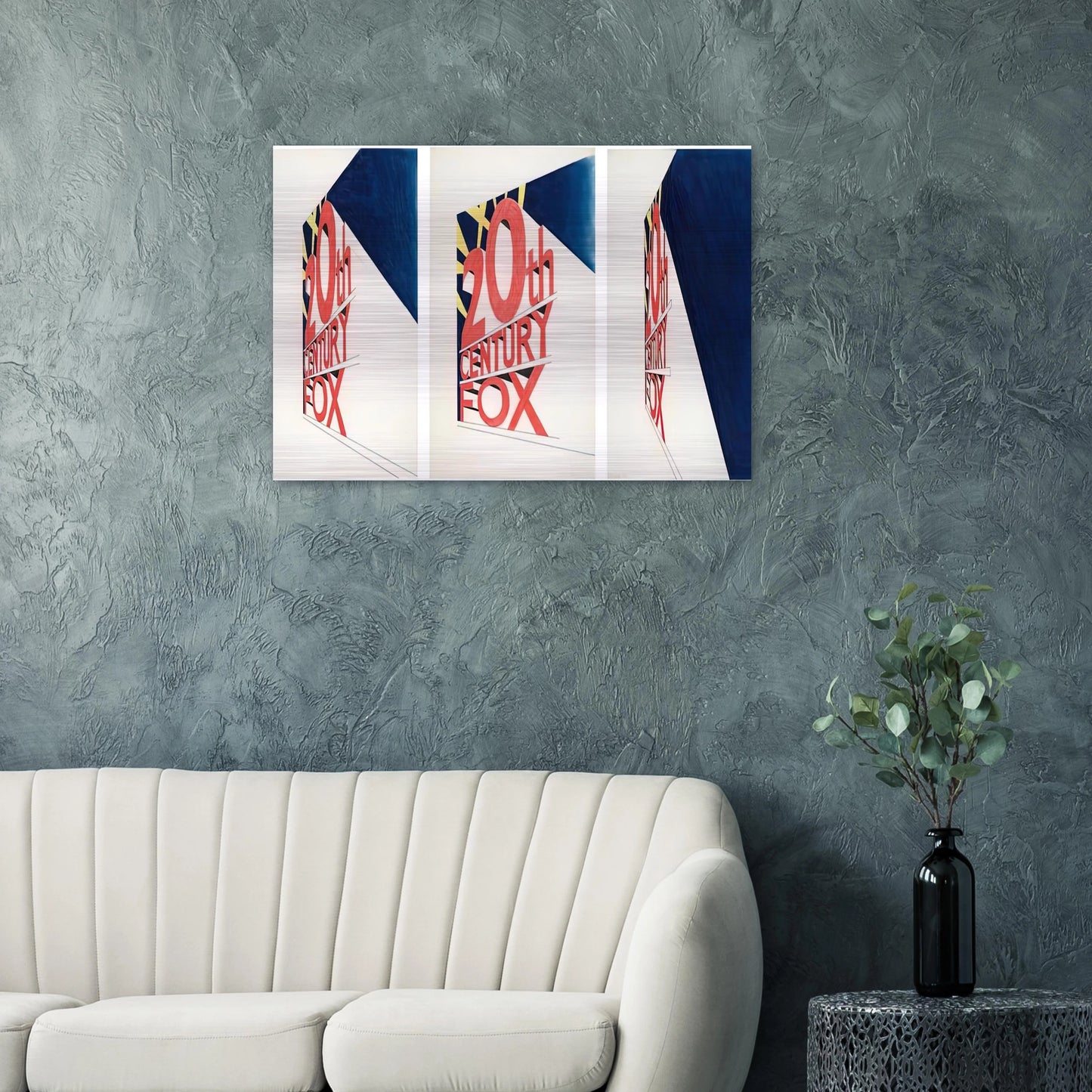 VIEW OF THE BIG PICTURE 1963 - Edward Ruscha Brushed Aluminum Print - 70x100 cm / 28x40 inches | Edward Ruscha Aluminum Print | Edward Ruscha Prints