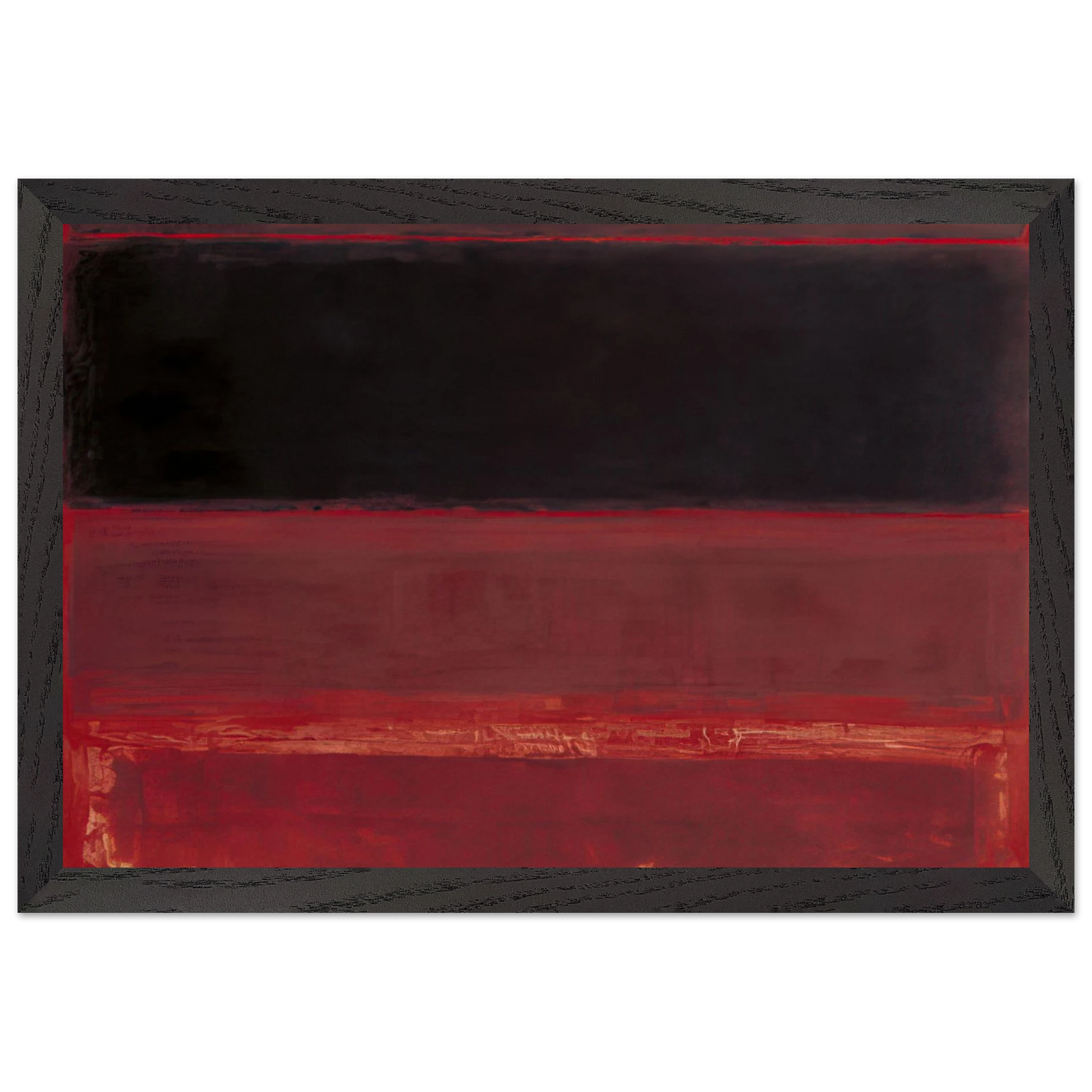 Mark Rothko - Four Darks in Red - 1958 Wall Art - 21x29.7 cm / 8x12" - Premium Wooden Framed Poster With Fine Art Paper - White frame