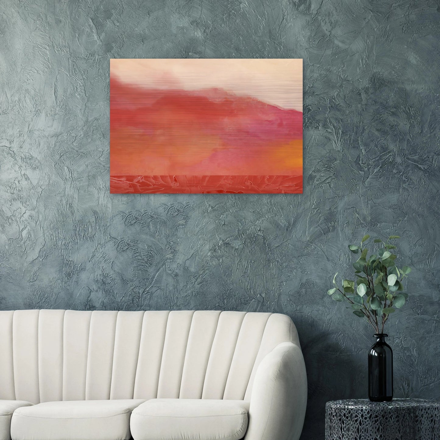 Red Hurricane - 1969 - Ronnie Landfield Brushed Aluminum Print - 70x100 cm / 28x40 inches | Ronnie Landfield Aluminum Print | Ronnie Landfield Prints