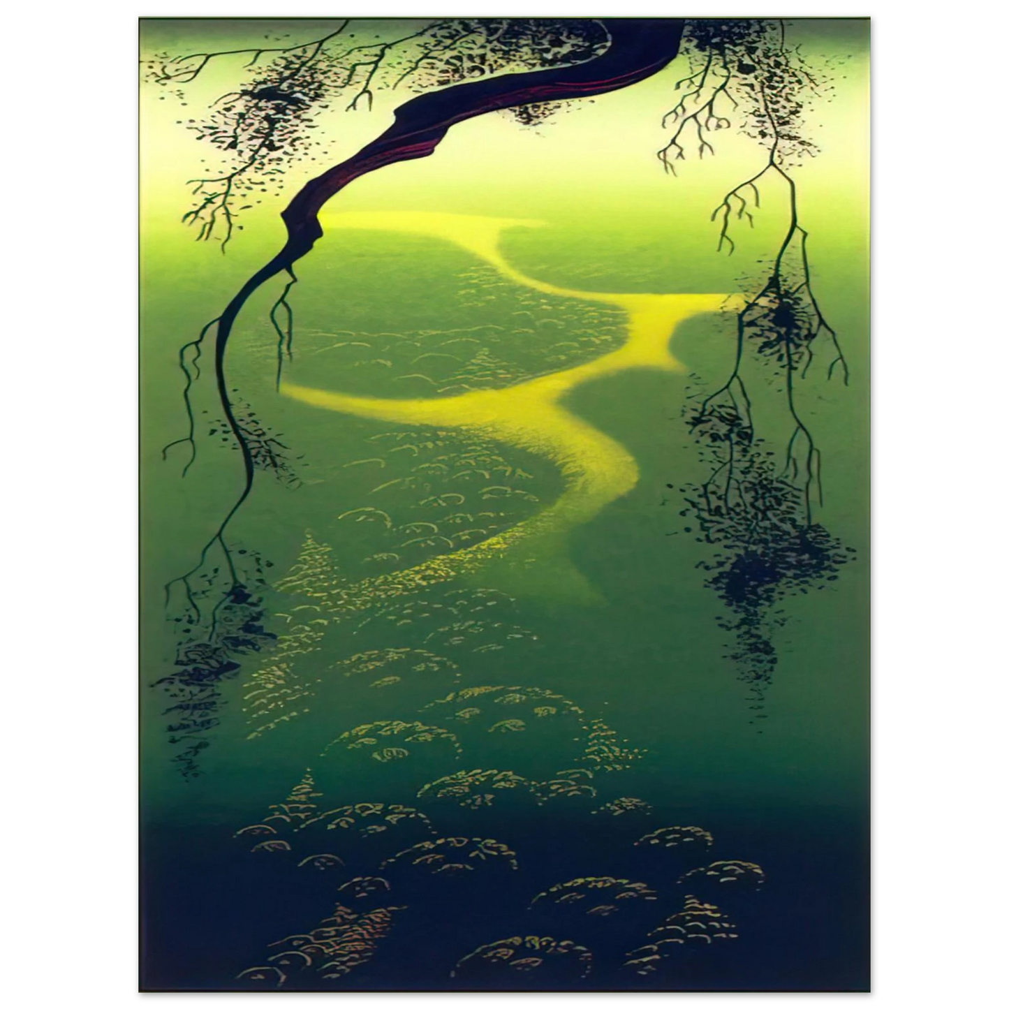 Eyvind Earle - Green Mist Fine Art Poster - Default Title