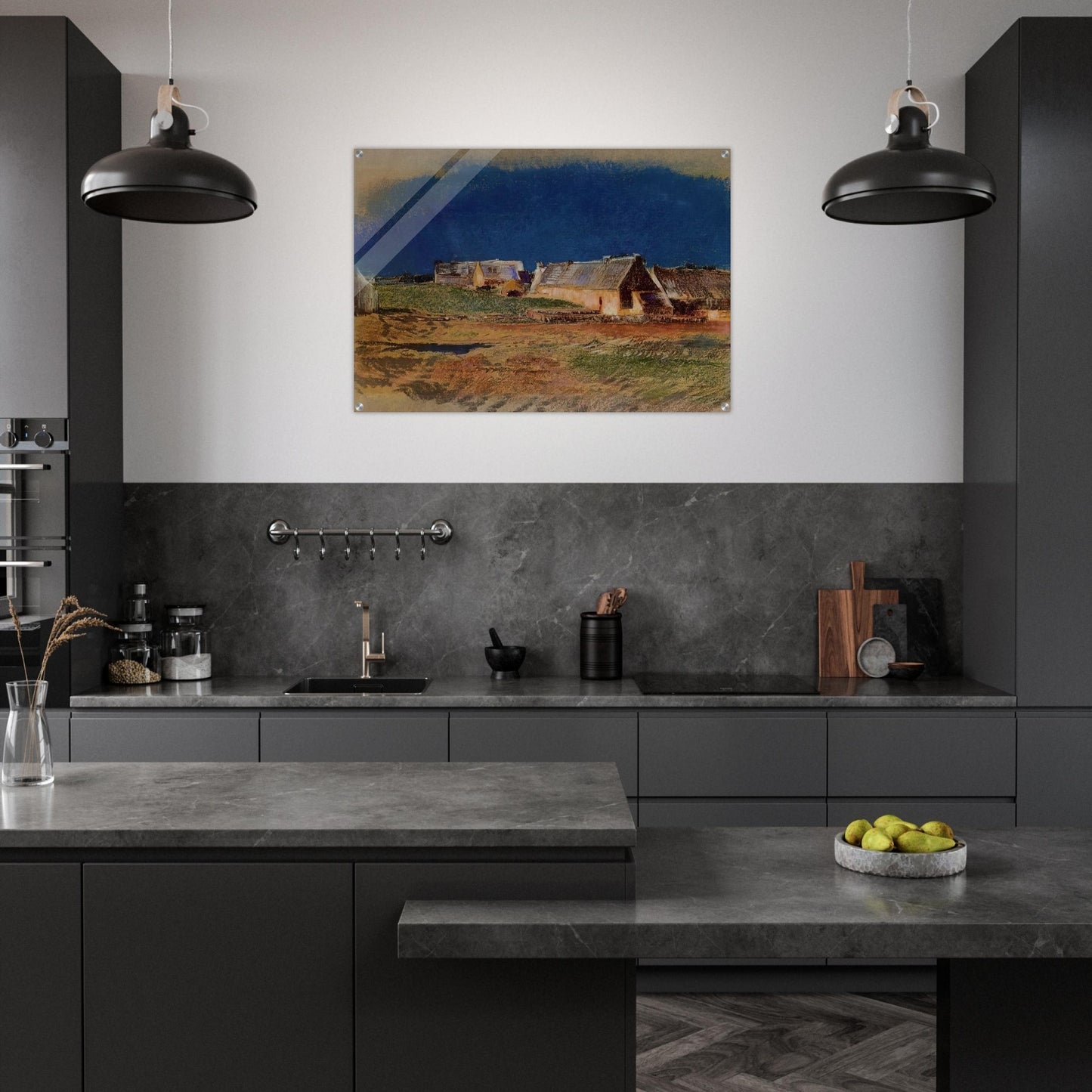 LANDSCAPE IN BRITTANY PEYRELEBADE - Odilon Redon Acrylic Print - 70x100 cm / 28x40″ inches