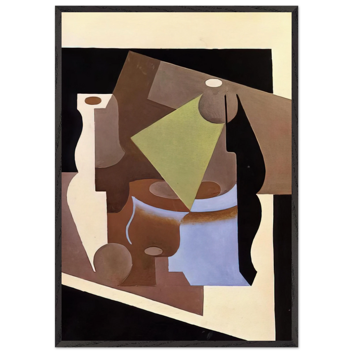 STILL LIFE WITH LAMP 1919 - Juan Gris 70x100 cm / 28x40 inches Framed Art Print – Black Wooden Frame