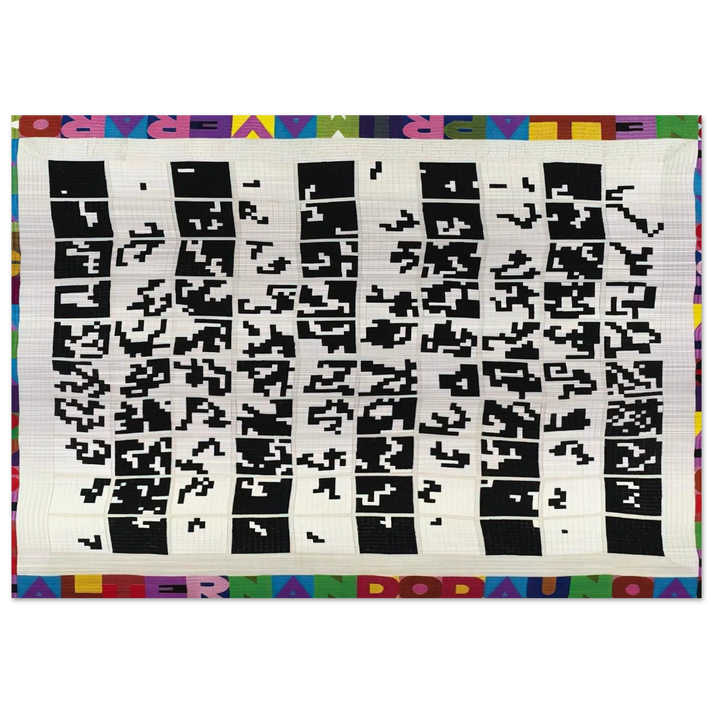 ALTERNANDO DA UNO A CENTO E VICEVERSA 1977 - Alighiero Boetti Brushed Aluminum Print - 70x100 cm / 28x40 inches | Alighiero Boetti Aluminum Print | Alighiero Boetti Prints