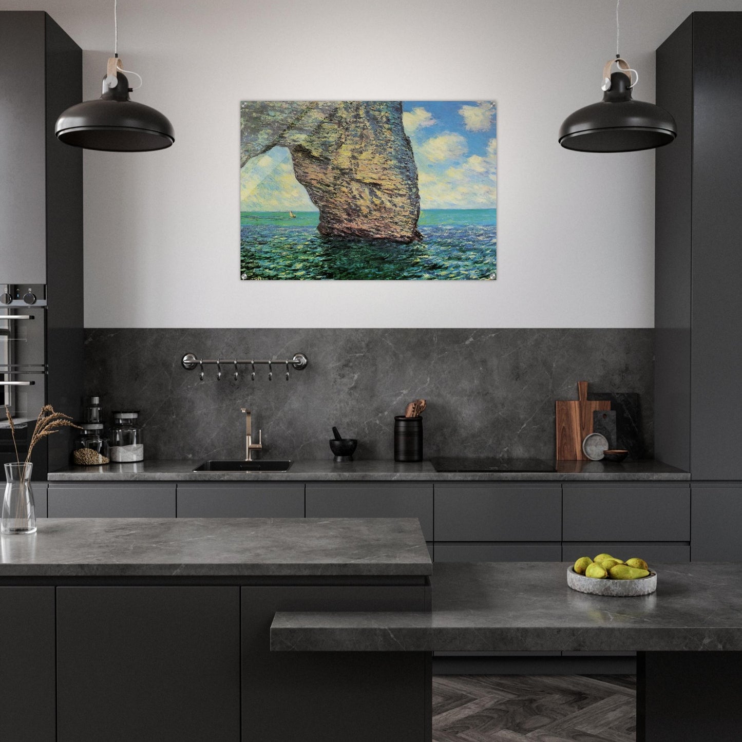 The Manneport at High Tide - claude monet Acrylic Print - 70x100 cm / 28x40″ inches