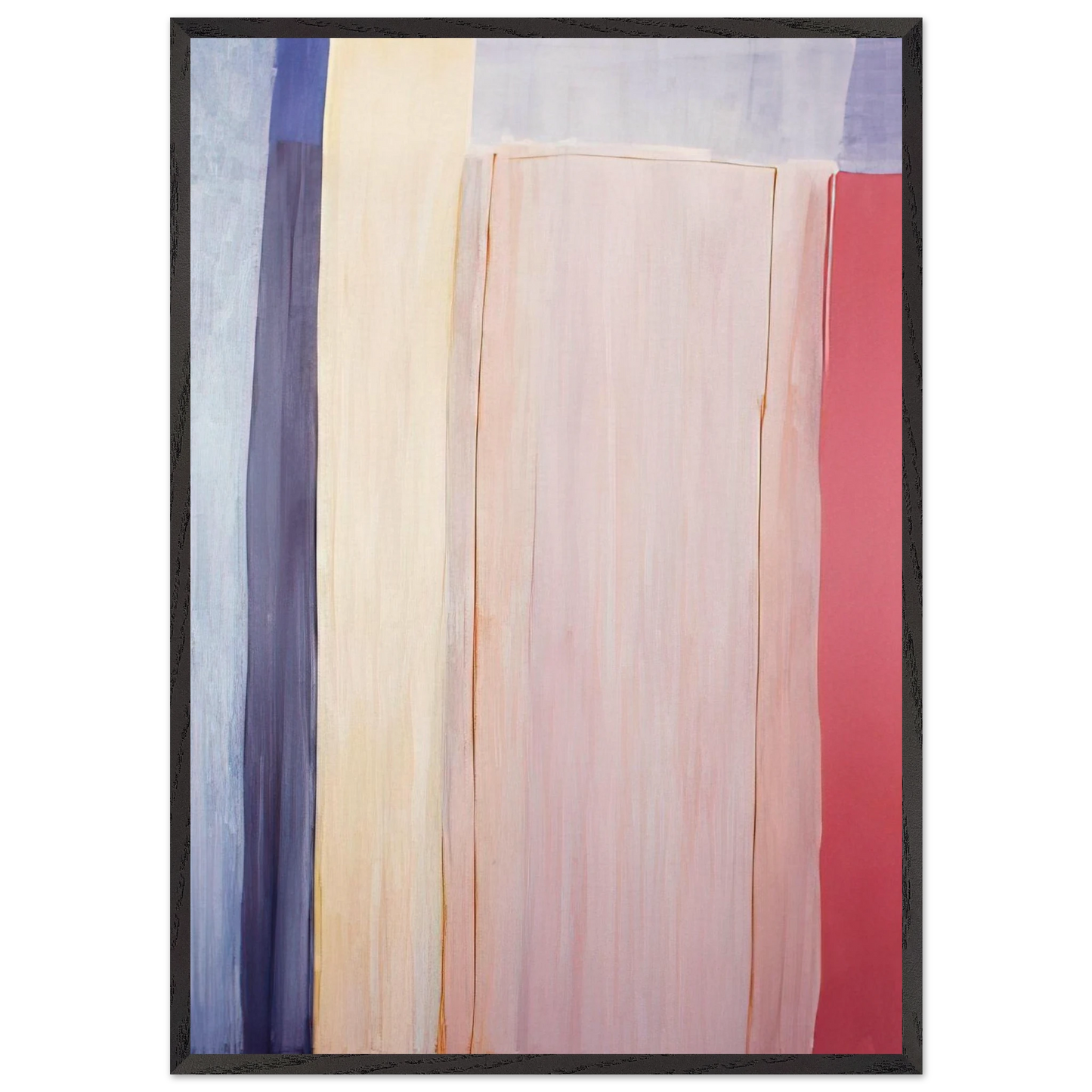 Trains and Oceans - 1973 - Ronnie Landfield 70x100 cm / 28x40 inches Framed Art Print – Black Wooden Frame