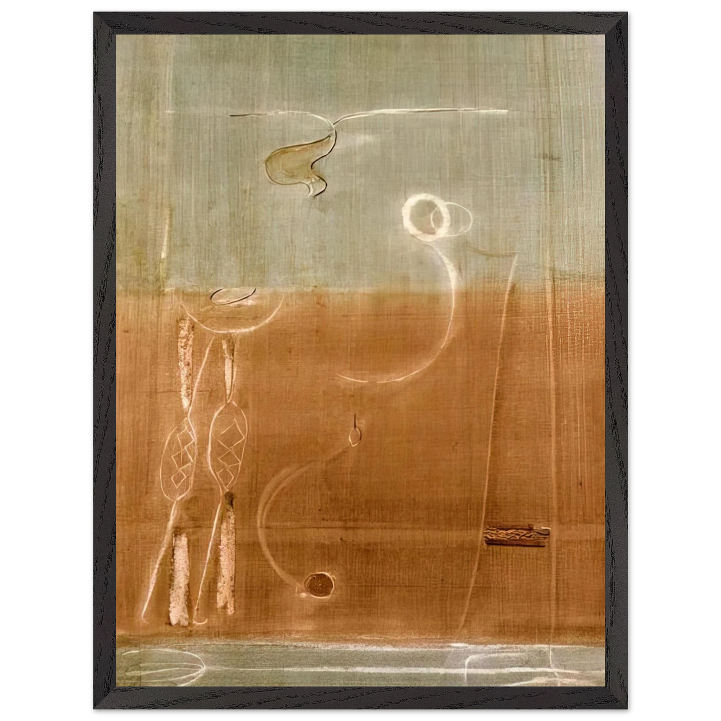 Mark Rothko - Aubade - 1944 Wall Art - 60x80 cm / 24x32 inches - Premium Wooden Framed Poster With Fine Art Paper-canvas - White frame