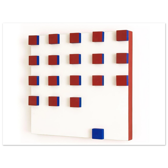 Lygia Pape - Relief in Red and Blue - 1956 75x100 cm / 30x40inches Fine Art Poster