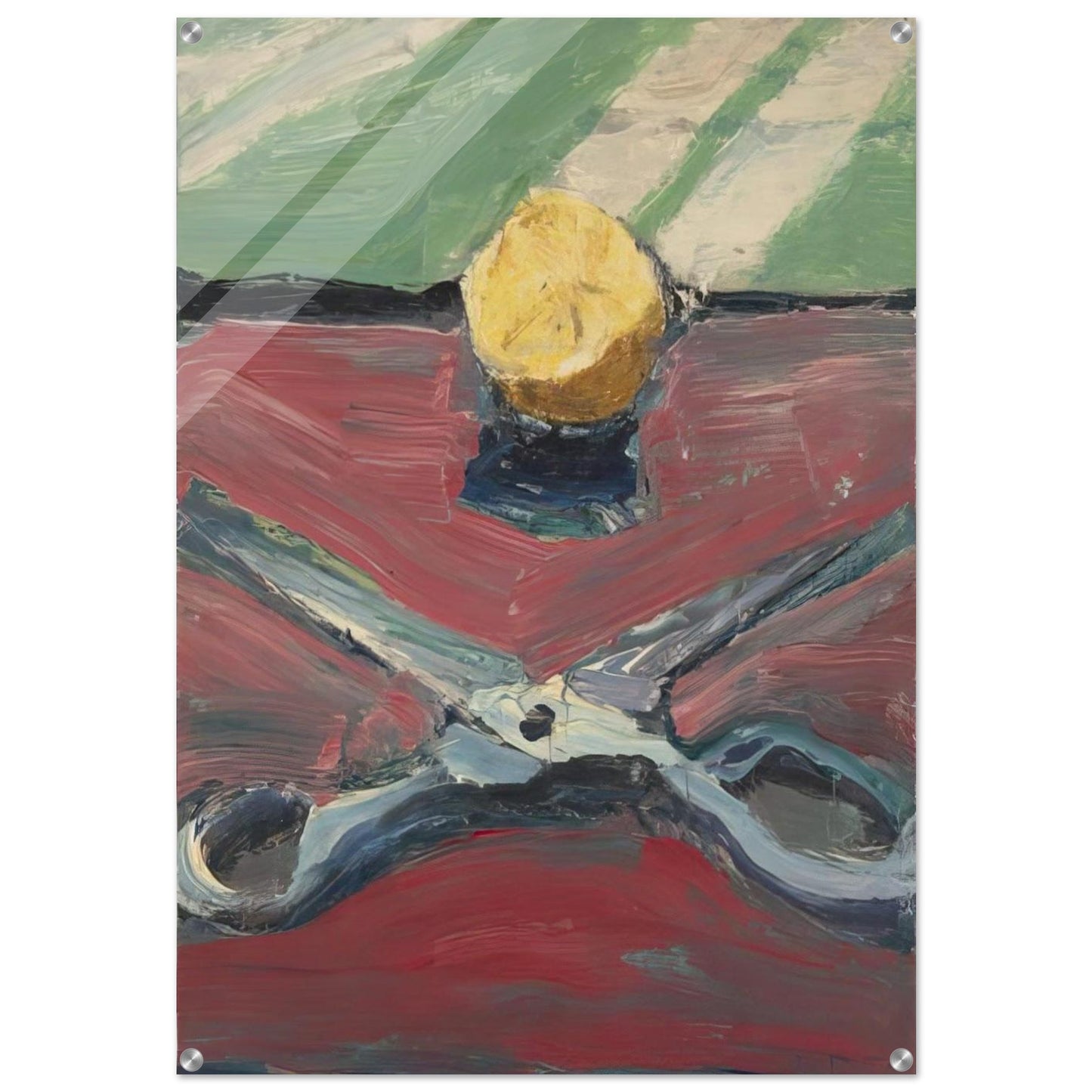 Scissors and Lemon, II - Richard Diebenkorn Acrylic Print - 70x100 cm / 28x40″ inches