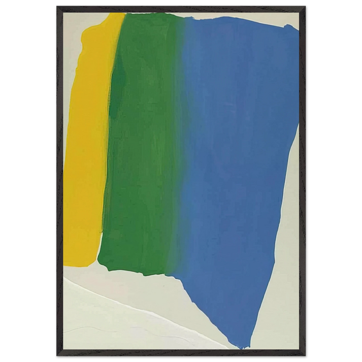 Summer Insignia - 1969 - Helen Frankenthaler 70x100 cm / 28x40 inches Framed Art Print – Black Wooden Frame