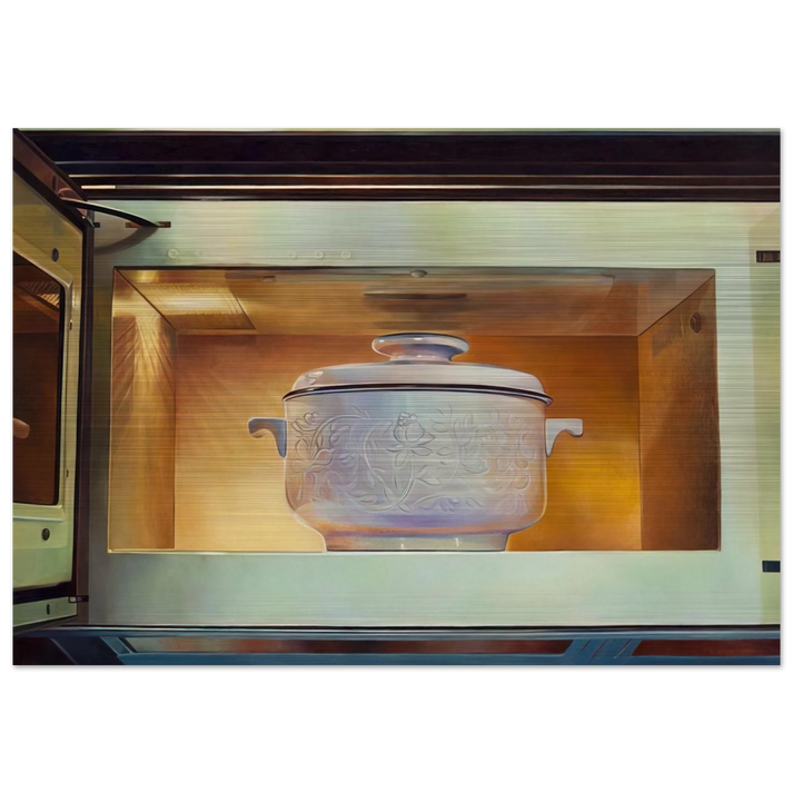 Romancing the Casserole - 1985 - Mary Pratt Brushed Aluminum Print - 70x100 cm / 28x40 inches | Mary Pratt Aluminum Print | Mary Pratt Prints