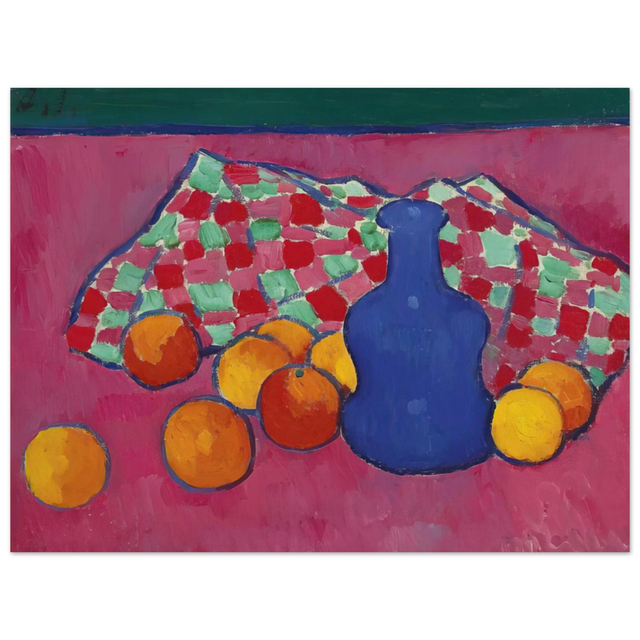 Alexej von Jawlensky - BLAUE VASE MIT ORANGEN 1908 75x100 cm / 30x40inches Fine Art Poster