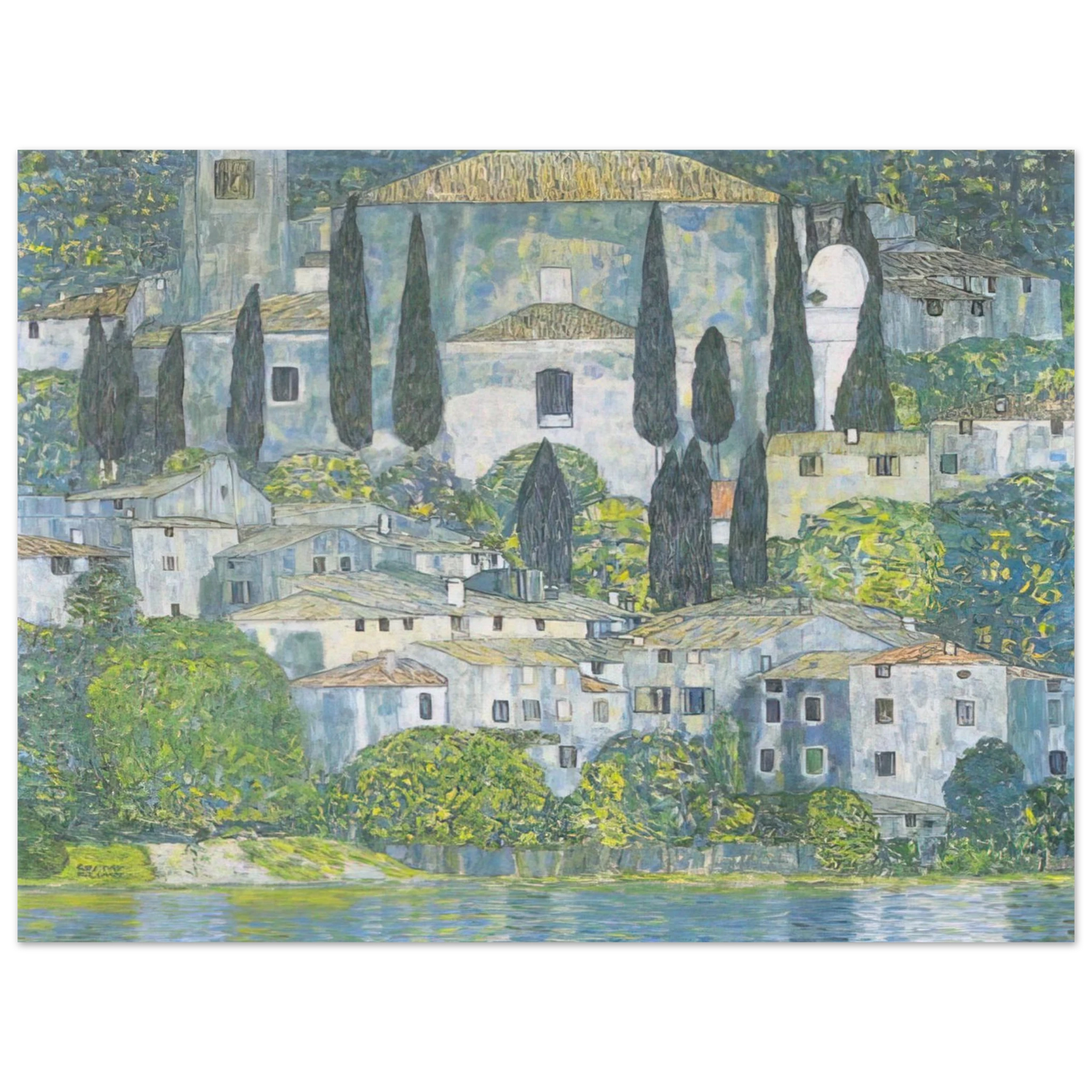 Gustav Klimt - CHRURCH IN CASSONE 1913 Fine Art Poster - Default Title