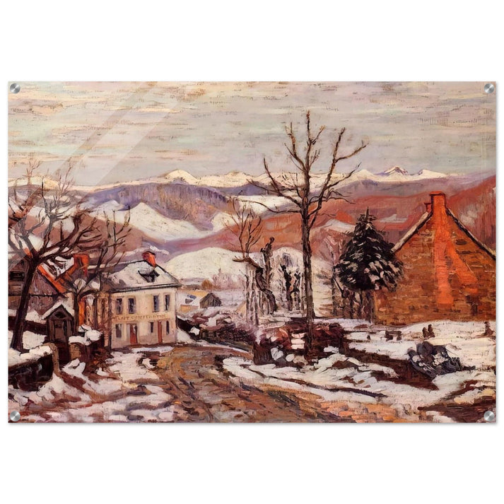 Winter in Saint-Sauves-d'Auvergne - 1900 France - Armand Guillaumin Acrylic Print - 70x100 cm / 28x40″ inches