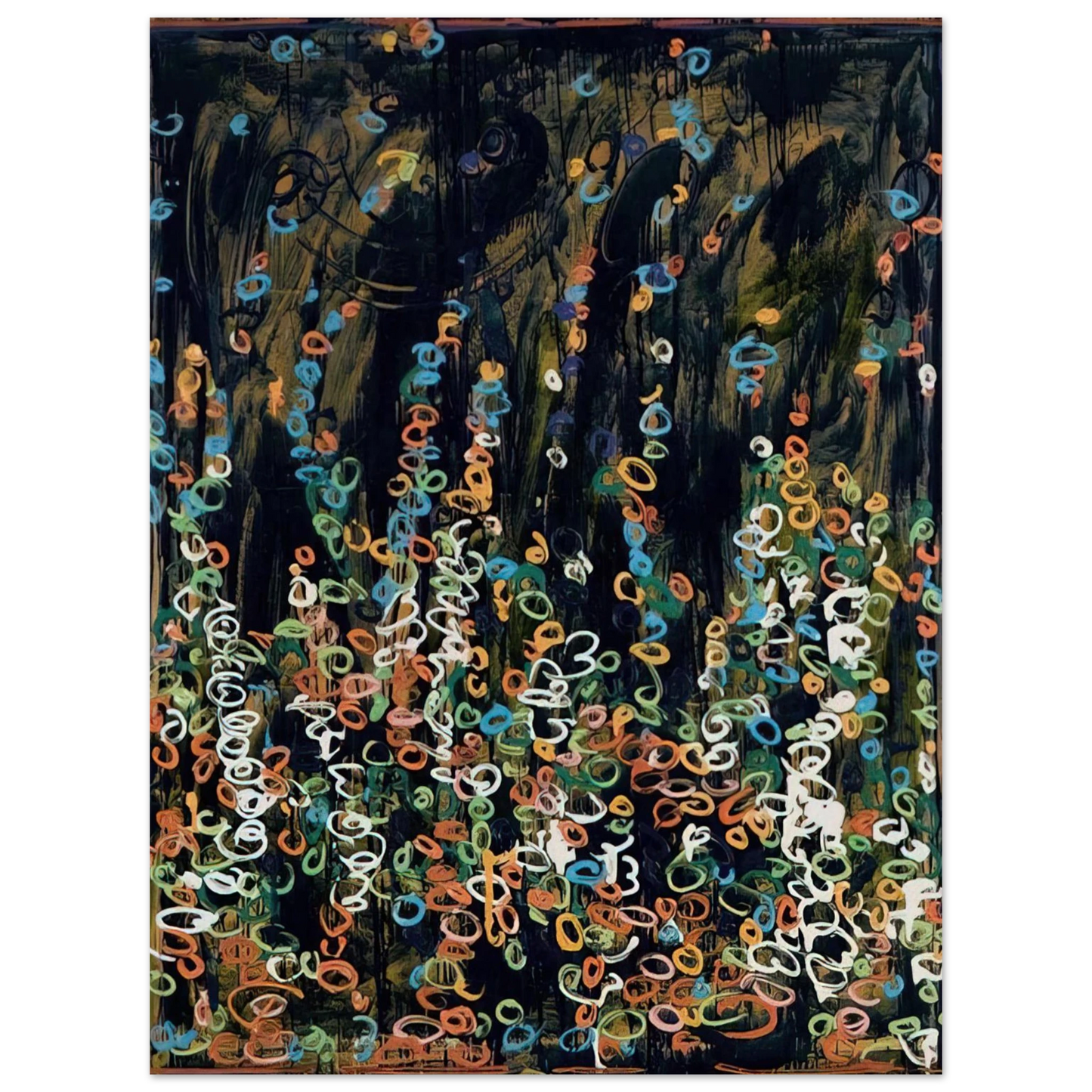 Mario Schifano - Sognato acquarello e dipinto a smalto - 1984 Fine Art Poster - Default Title