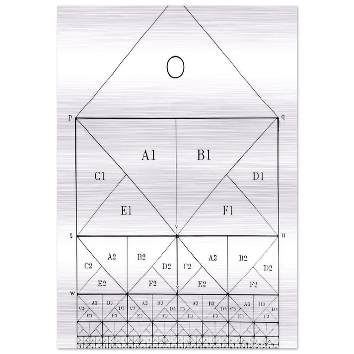 SCHEME - MC Escher Brushed Aluminum Print - 70x100 cm / 28x40 inches | MC Escher Aluminum Print | MC Escher Prints