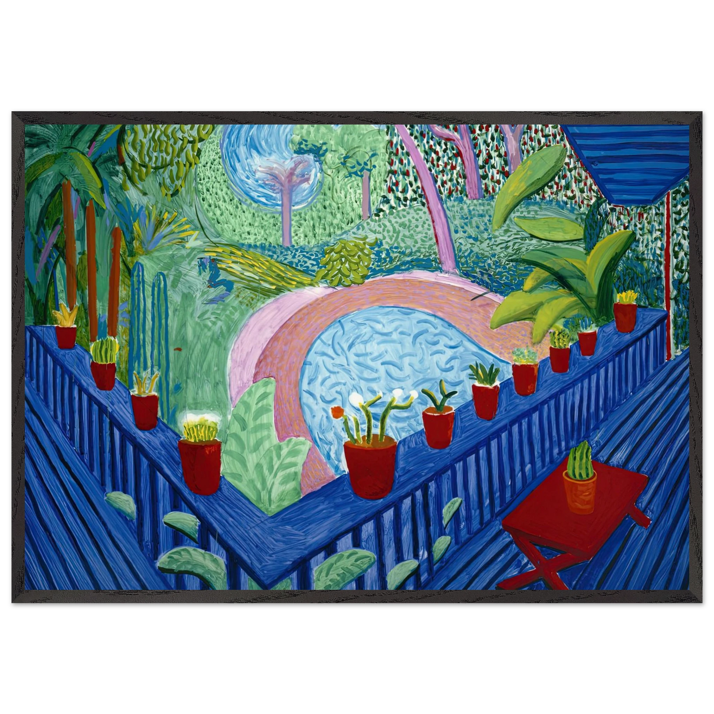 David Hockney N12 - David Hockney 70x100 cm / 28x40 inches Framed Art Print – Black Wooden Frame | David Hockney Art | Artwork by David Hockney